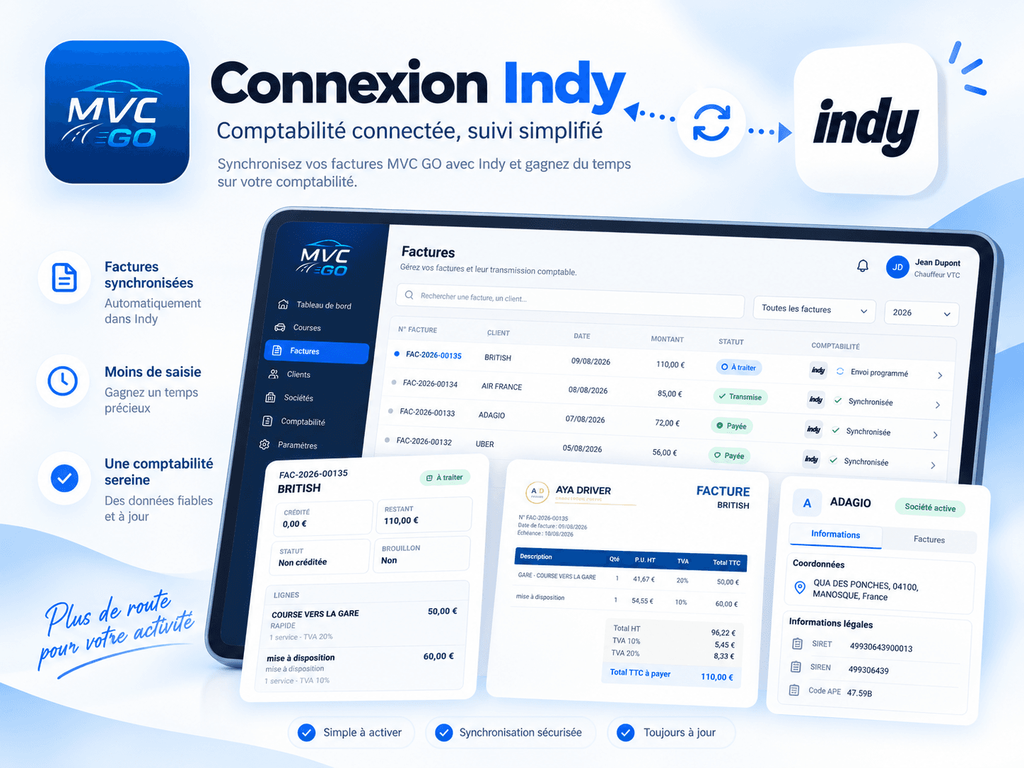 Connexion comptable MVC GO avec Indy